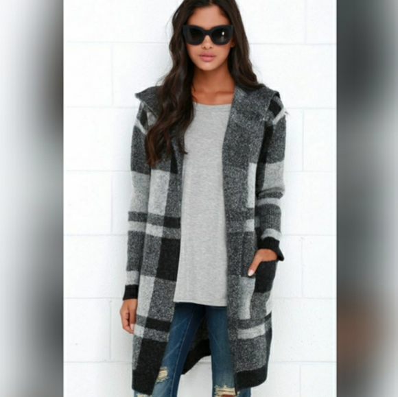 Cyrus Sweaters - Cyrus long plaid Cardigan